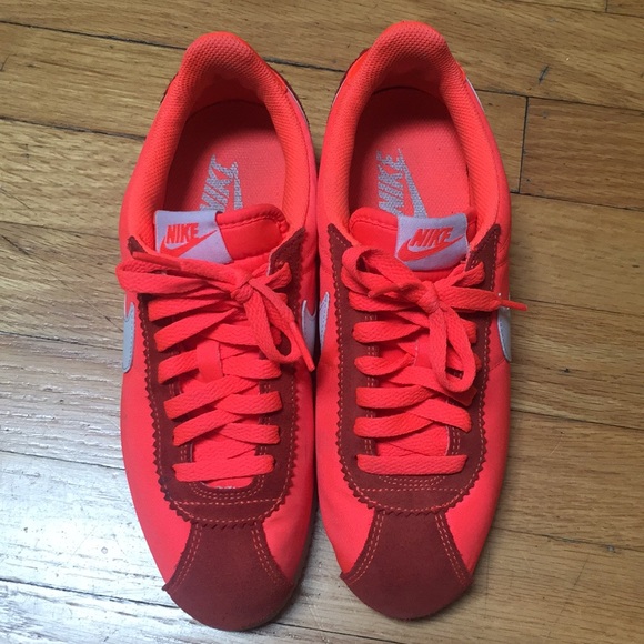 nike cortez neon orange